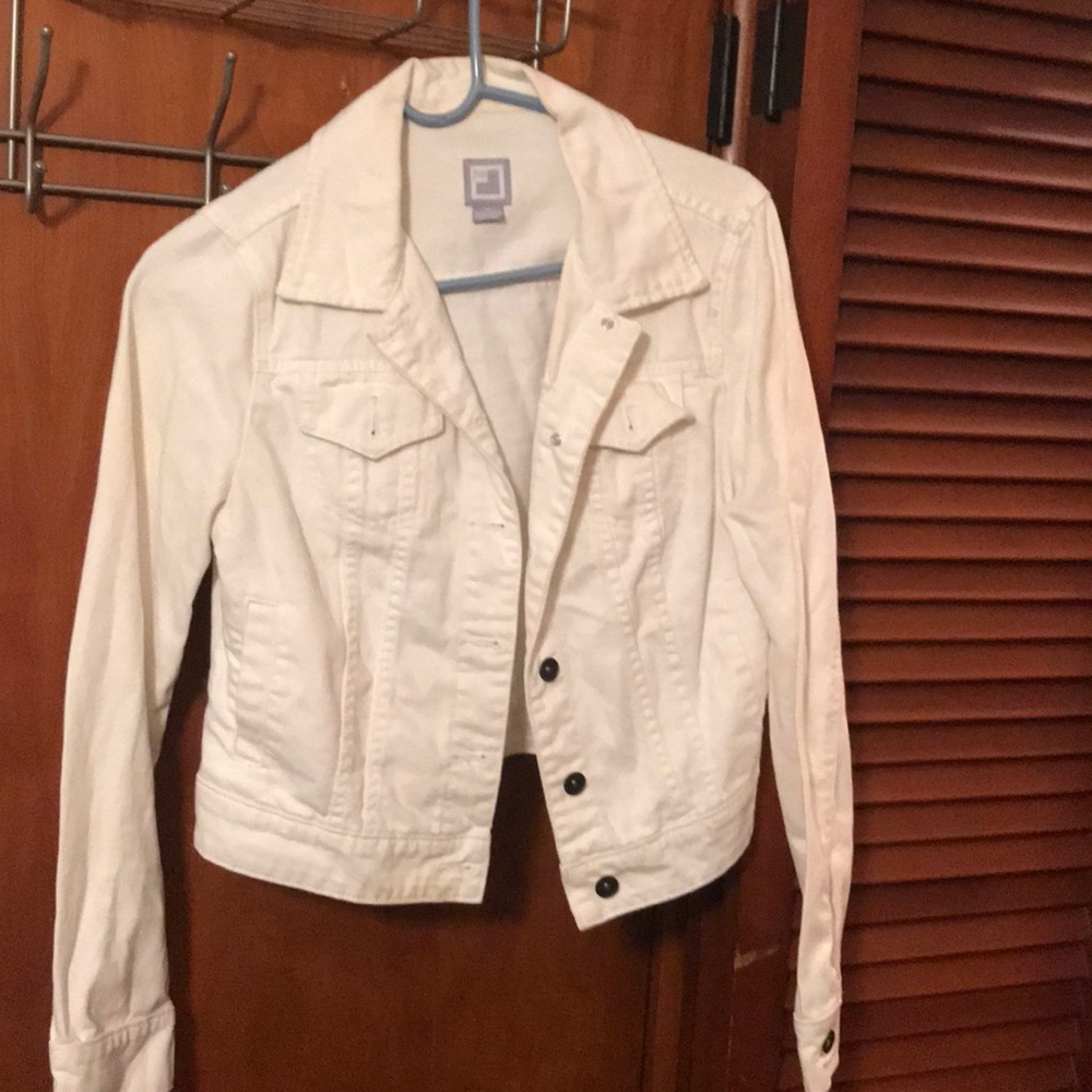 White jean jacket